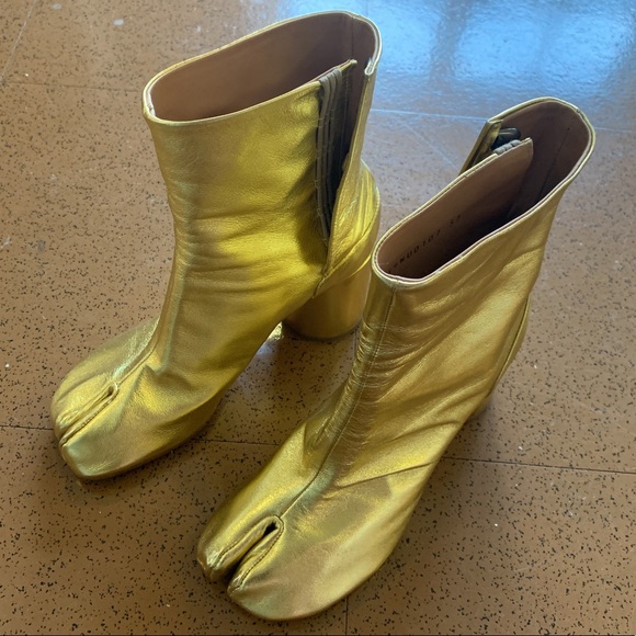Maison Margiela Gold Tabi Boots 